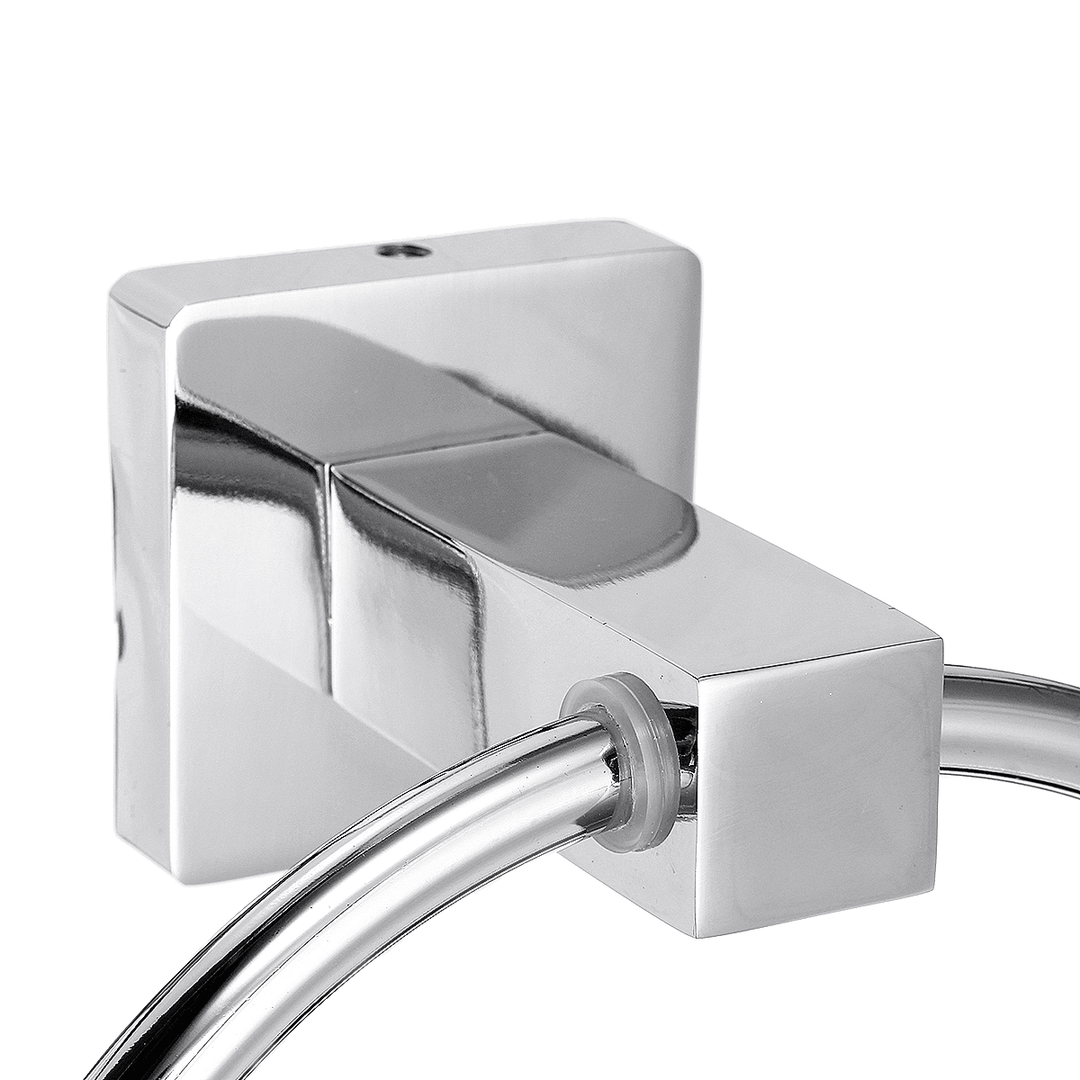 Stainless Steel Silver Toilet Towel Storage Holder Wall Mounted Bathroom Rack - MRSLM