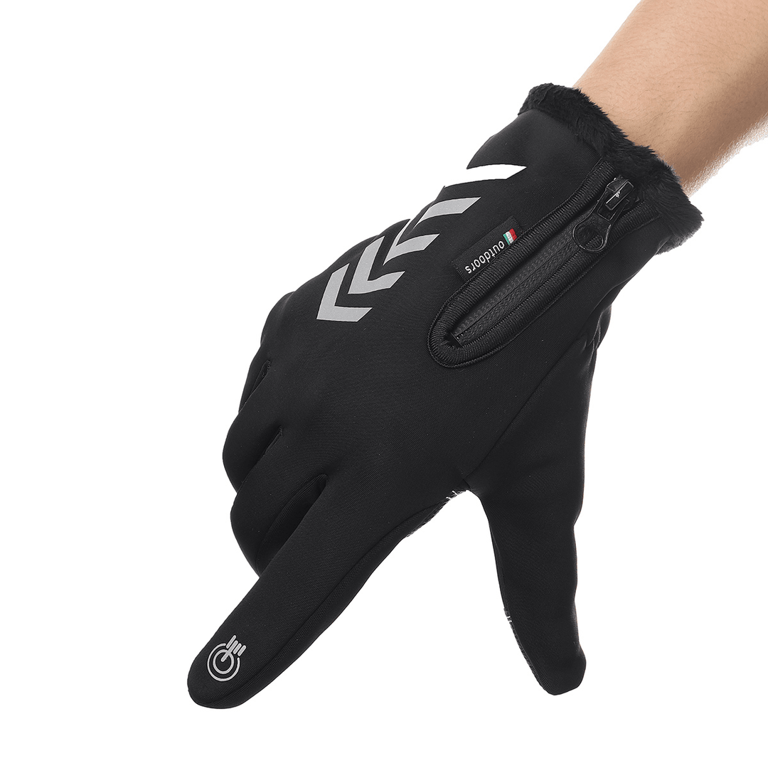Black Smartphone Touch Screen Gloves Keep Warm Knitted Warm - MRSLM