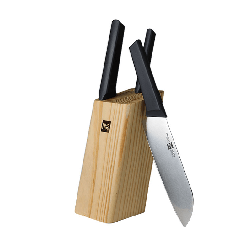 Huohou 4 Pcs Non-Stick Stainless Steel Kitchen Knife Set Chef Knife Chopper Cleaver Slicer Fruit Knife Blade From - MRSLM