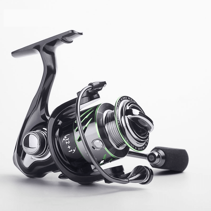 LINNHUE 5.2:1 Speed Ratio 9+1 Bearings All Metal Fishing Reel CNC Alloy Line Cups Micro Casting Type Spinning Reel Sea Fishing Freshwater Fishing Reel - MRSLM
