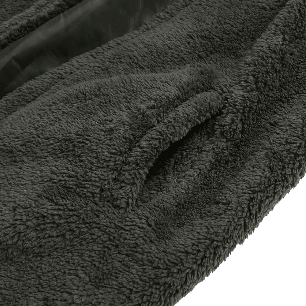 Mens Fashion Casual Fleece Warm Solid Color Hooded Coats - MRSLM