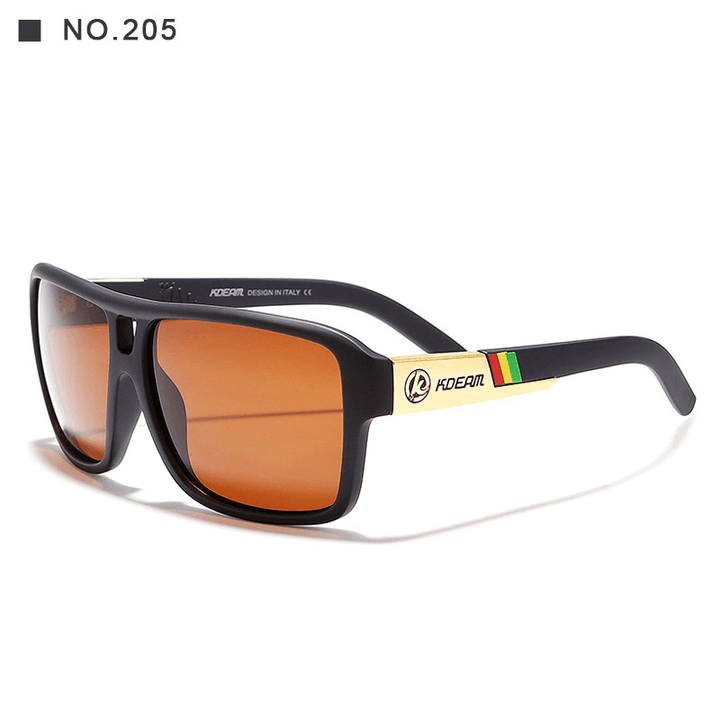 Square Sports Polarized Sunglasses European and American Colorful Big Frame Cycling Glasses - MRSLM
