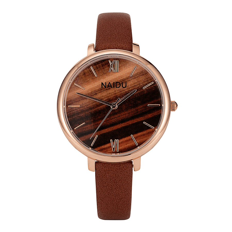 JY065 Fashion Elegant Design Roman Number PU Leather Strap Ladies Wristwatches Quartz Watch - MRSLM