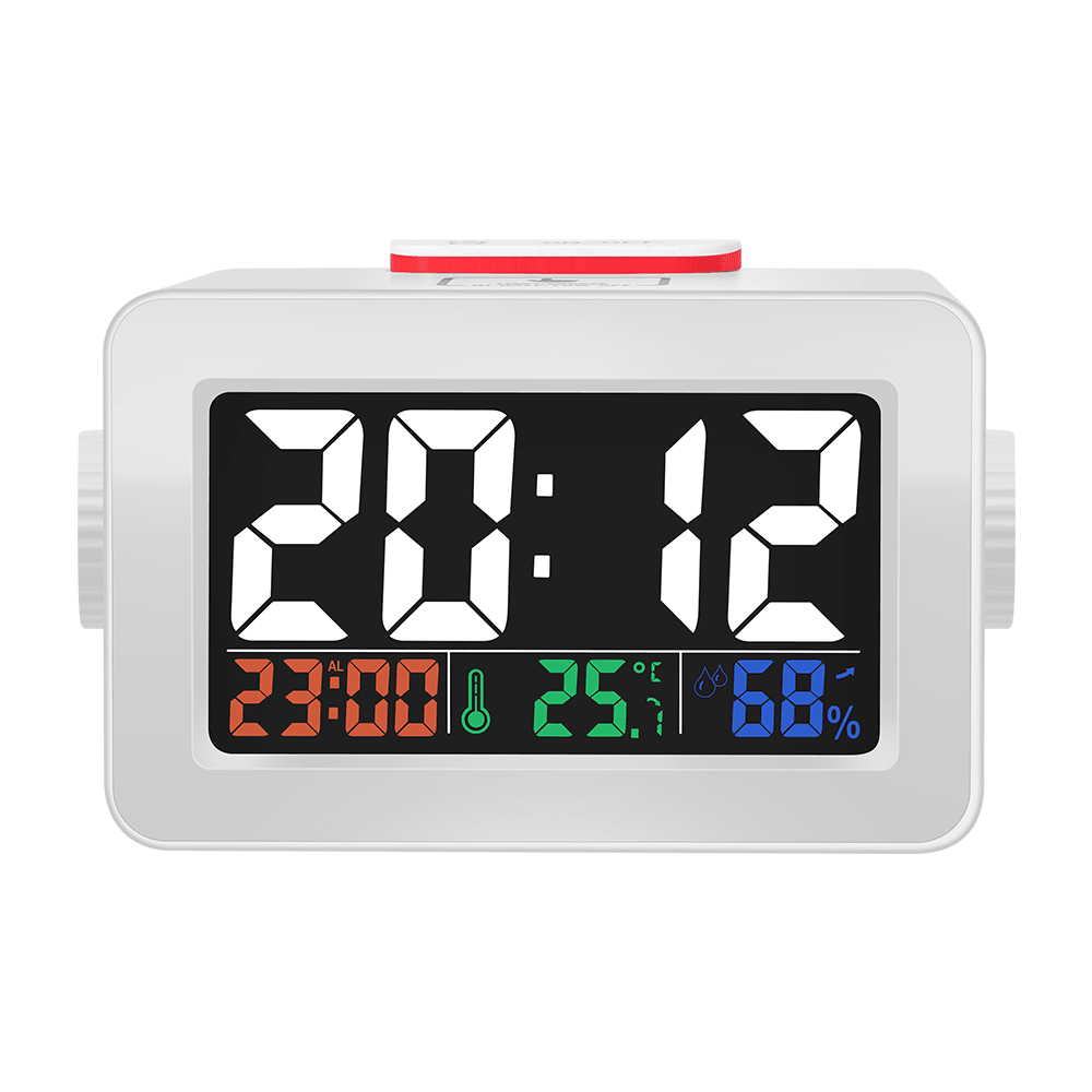 Digoo DG-C1R Brother Double Knob Simplified Alarm Clock Touch Adjust Backlight with Temperature Hu - MRSLM