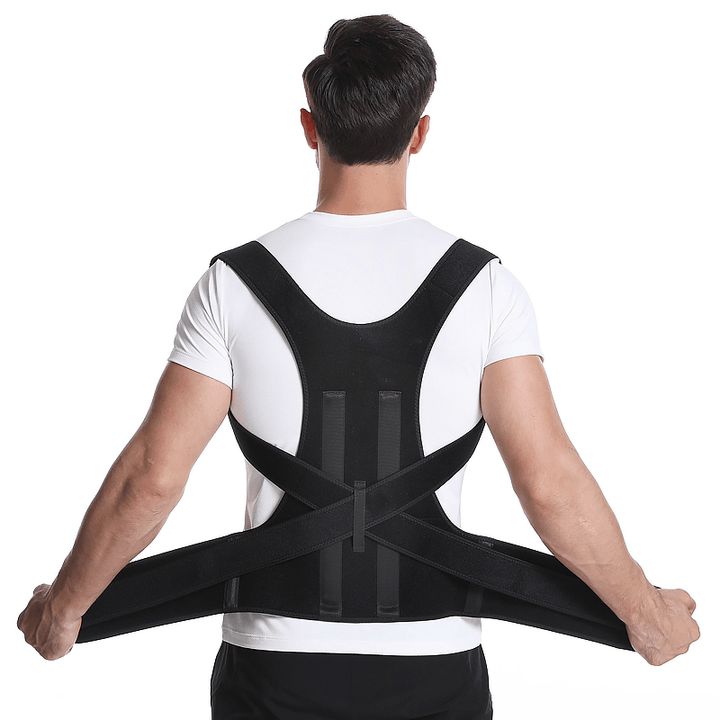 BOER Adjustable Steel Back Support Orthopedic Belt Breathable Posture Correction of Sitting Adults Children - MRSLM