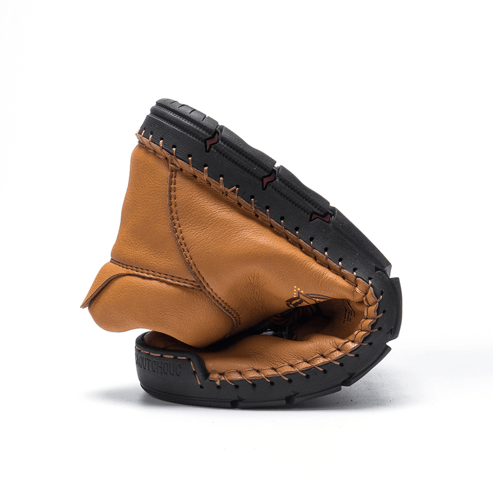 Menico Men Hand Stitching Microfiber Non Slip Soft Sole Casual Leather Boots - MRSLM