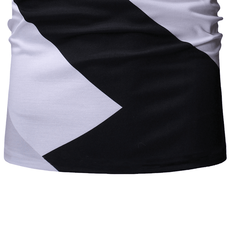 Men Regular Color Block Muscle Fit Golf Shirt - MRSLM