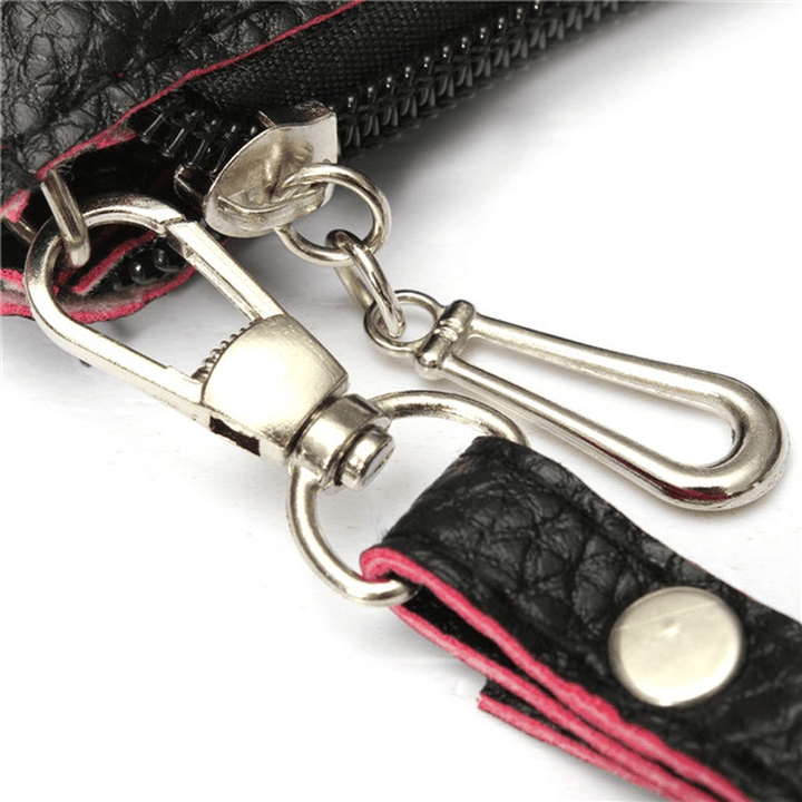 Women'S PU Handbag Wave Single Shoulder Cross Body Bag Wrist Clutch Wallet - MRSLM