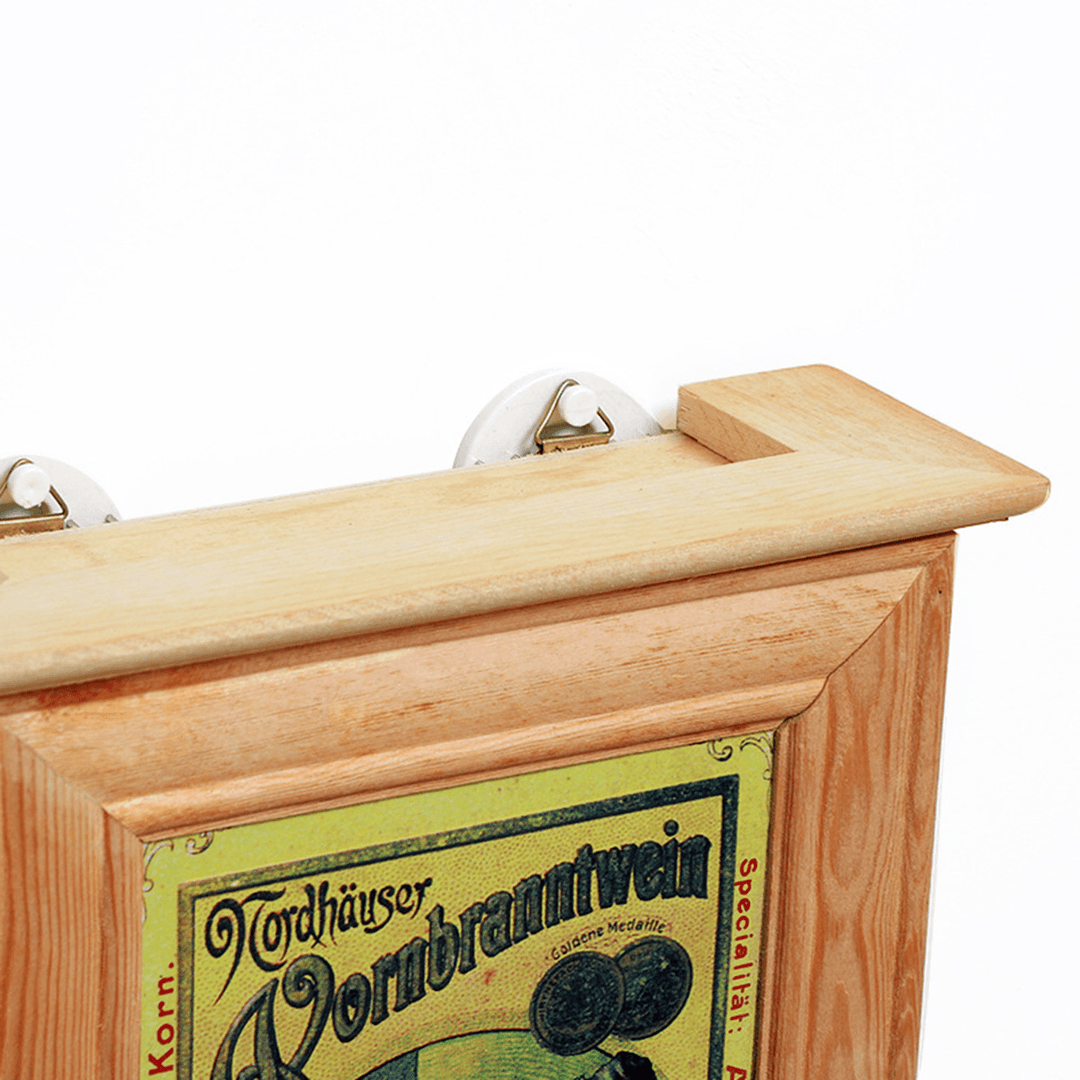 Wooden Key Box Cabinet Keys Storage Hook Holder Organizer Wall Mounted 2 Layers - MRSLM