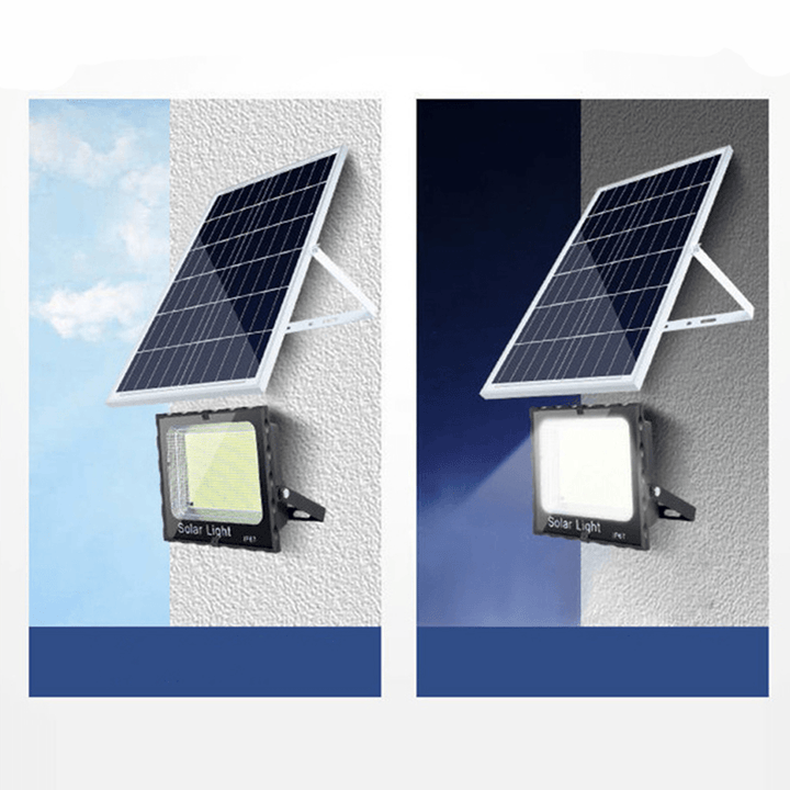 25/45W Solar Flood Light 3 Modes Adjustable Sunlight Spotlights IP67 Werproof 355/641 Leds Street Lamp with Control for Yard Garden Path Patio - MRSLM