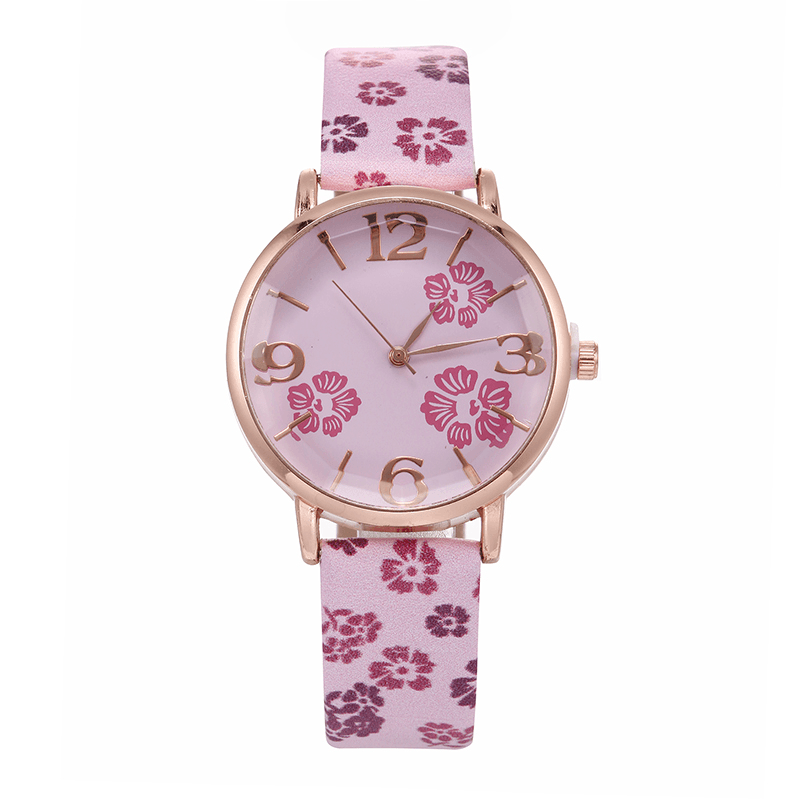 Deffrun Retro Style Flower Printed Women Wrist Watch Chinese Style Quartz Watches - MRSLM