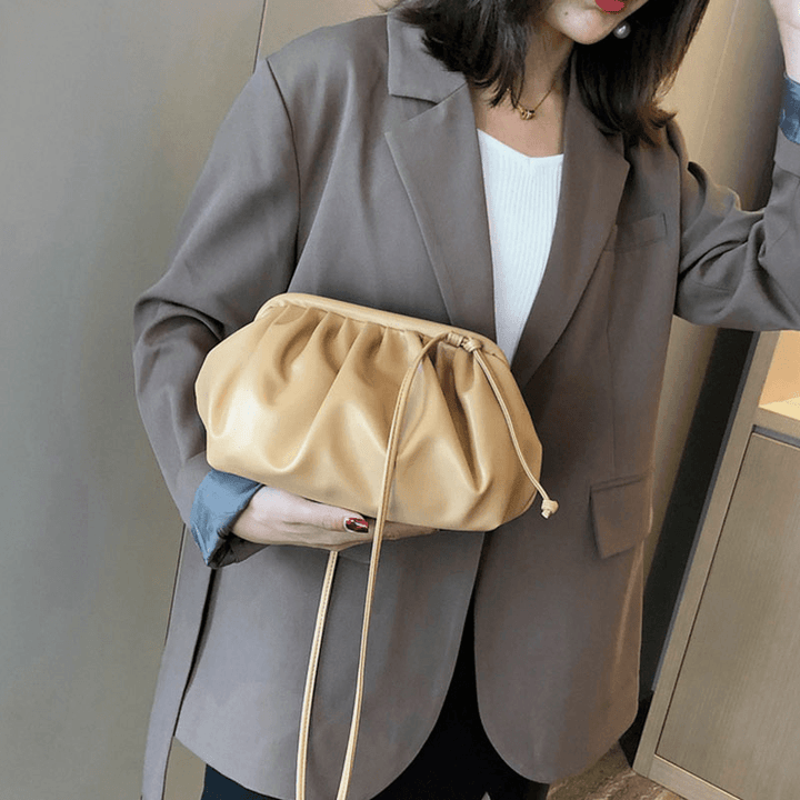 Women Fashion Solid Pouch Crossbody Bag Shoulder Bag - MRSLM