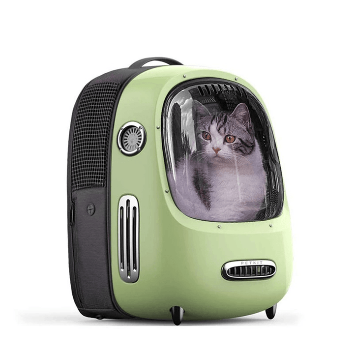 PETKIT Pet Cat Backpack Carrier Bag Vintage Style Travel Window Waterproof Breathable for Pet Travel Bag Dog Cat Space Capsule - MRSLM