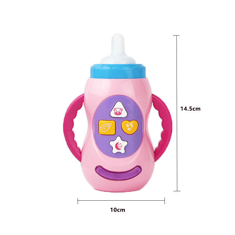 Newborn Baby Sound and Light Music Milk Bottle Educational Toy - MRSLM