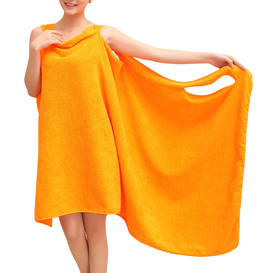 Honana BX-949 Summer Microfiber Soft Beach Able Wear Spa Bath Robe Plush Highly Absorbent Bath Towel Skirt - MRSLM