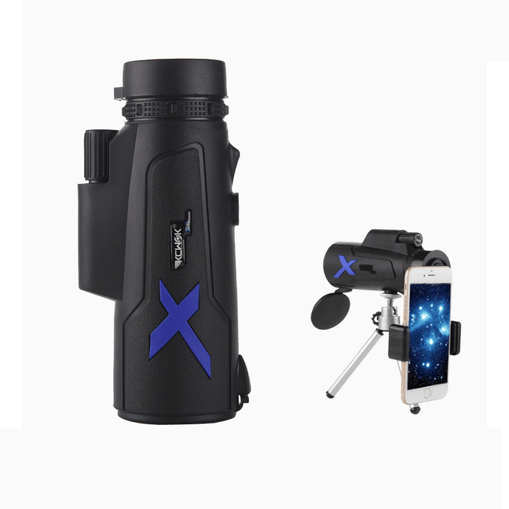 Ipree® 12X50 Waterproof Monocular Optical HD Lens Portable Telescope + Mobile Phone Clip + Telescopic Bracket - MRSLM