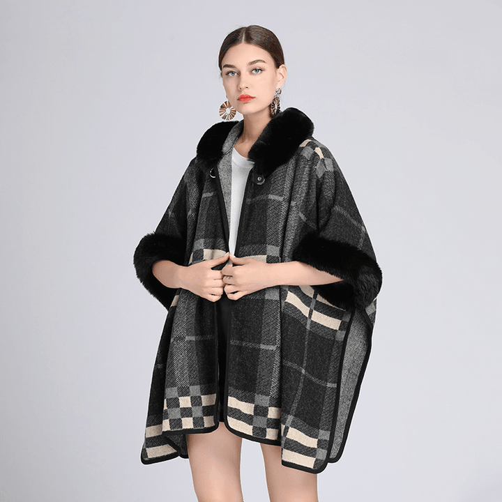 Knitted Cardigan Coat Cloak Shawl - MRSLM