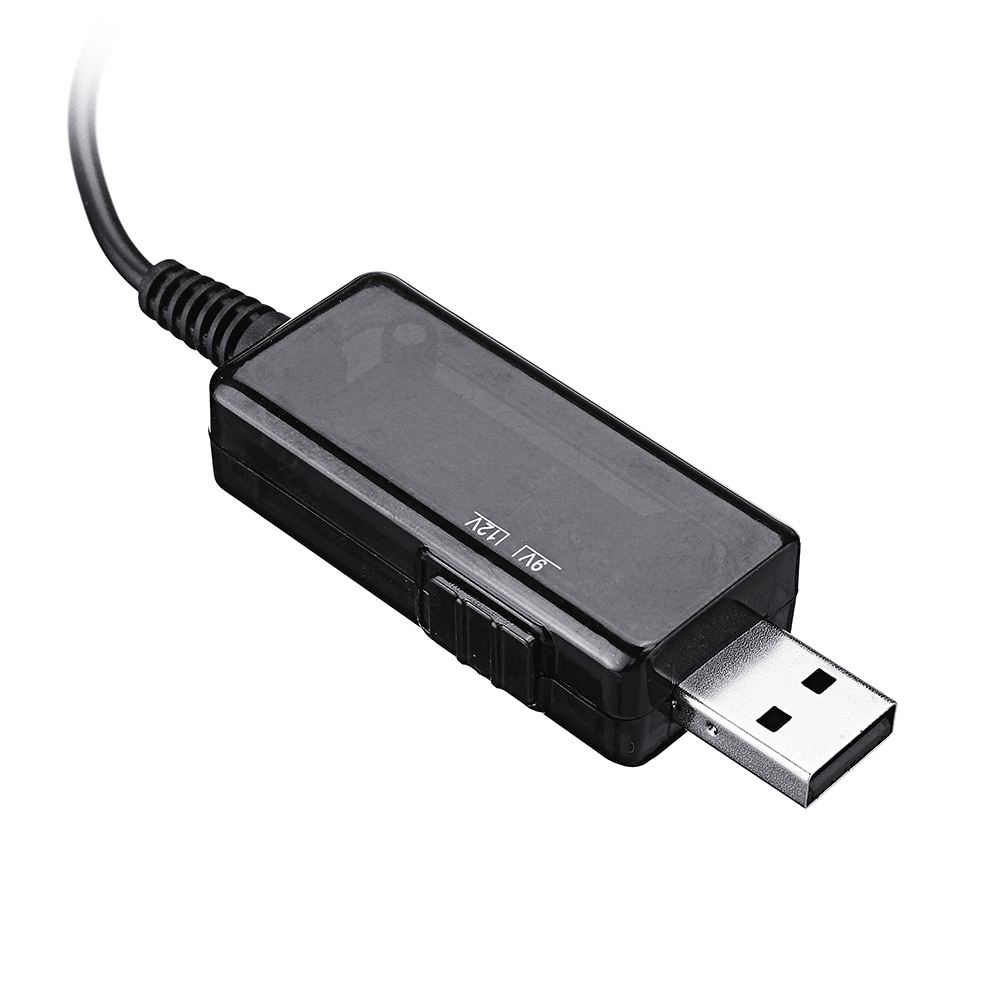 USB to DC 5.5/3.5Mm Dual Head Adjustable Router Boost Converter Line 5V to 9V/12V LED Display - MRSLM