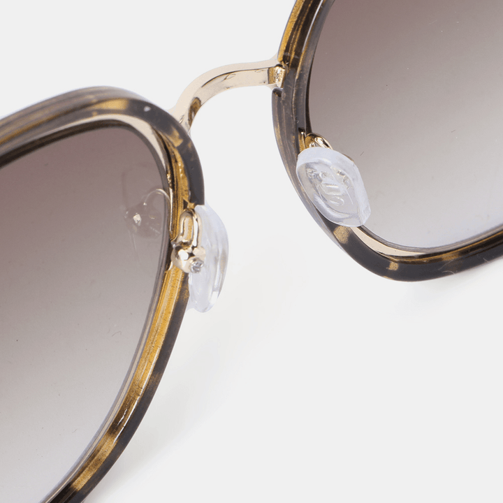 Women'S Leopard round Frame Retro Sunglasses - MRSLM