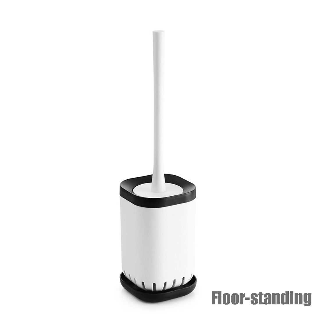 Home Toilet Brushes Holder Stand Guard Set Wall-Mounted Bathroom Cleaning Tool - MRSLM