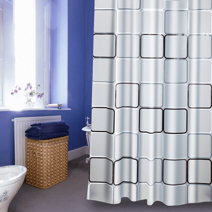 240X200Cm Big Cube Shower Curtain Waterproof Mildewproof Easy to Clean Shower Curtain - MRSLM