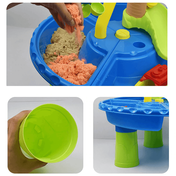 Sandboxes Sand & Water Table Beach Toys Set Beach Play Table Outdoor Garden Beach Table Sand Play Tool for Children - MRSLM
