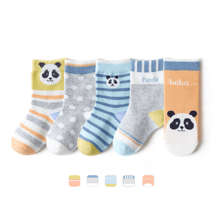 Cartoon Panda Polka Dot in Tube Baby Socks - MRSLM