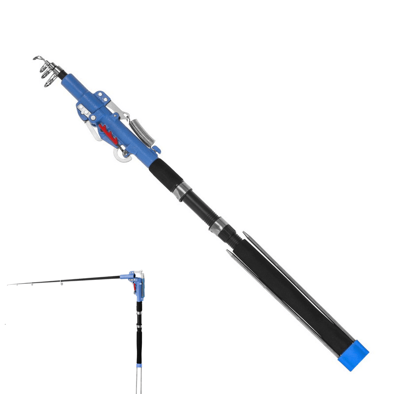 LEO 2.1/2.4/2.7/3M Self-Lifting Fishing Rod Nylon Plastic Automatic Fishing Pole Outdoor Fishing Accessories - MRSLM