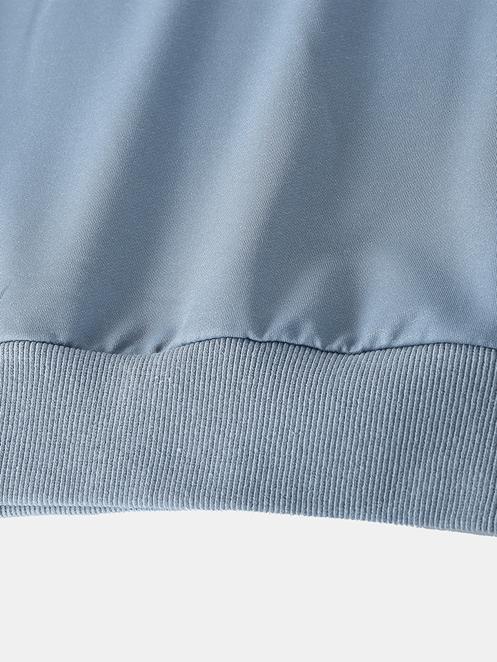 Cotton Mens Design Graphic Letter Print Drop Shoulder Casual Drawstring Hoodies - MRSLM