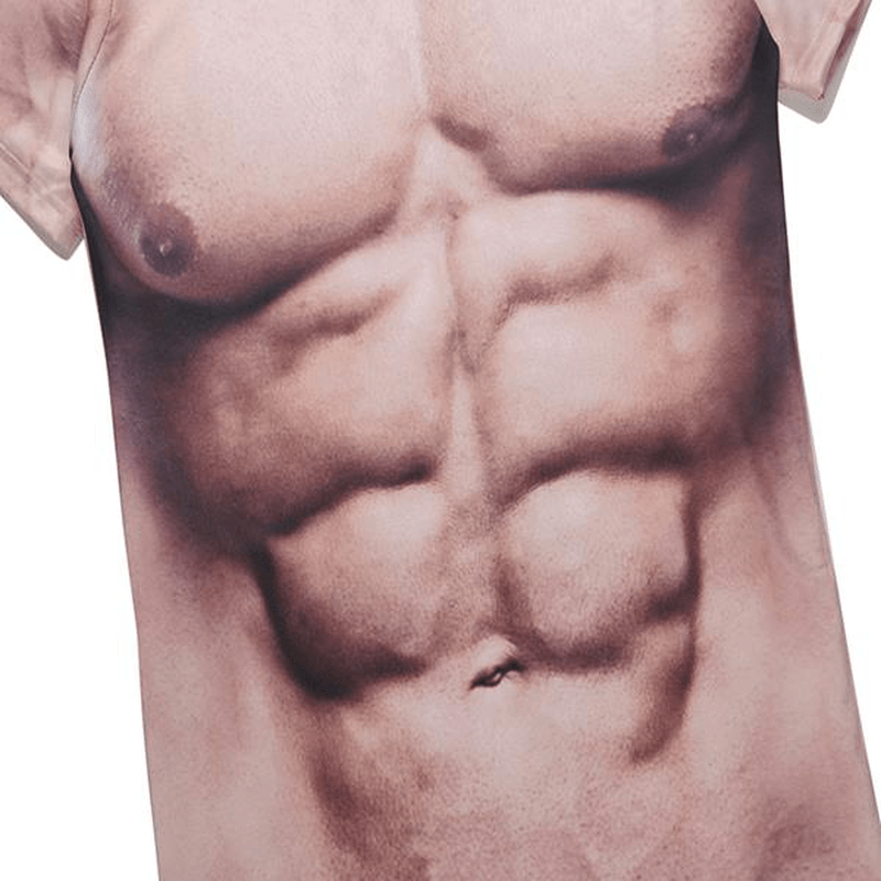 Casual Men'S Bodybuilding Elastic Short Sleeved Tees - MRSLM