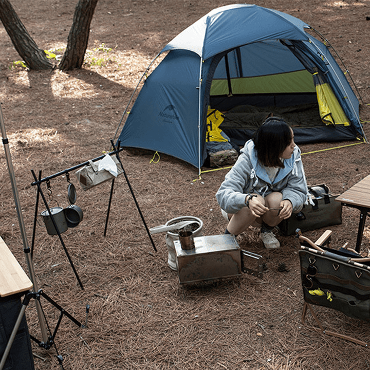 Naturehike Aluminum Alloy Hanging Rack Outdoor Camping 8Kg Bearing Weight Triangular Rack Clothes Storage Drain Shelf - MRSLM