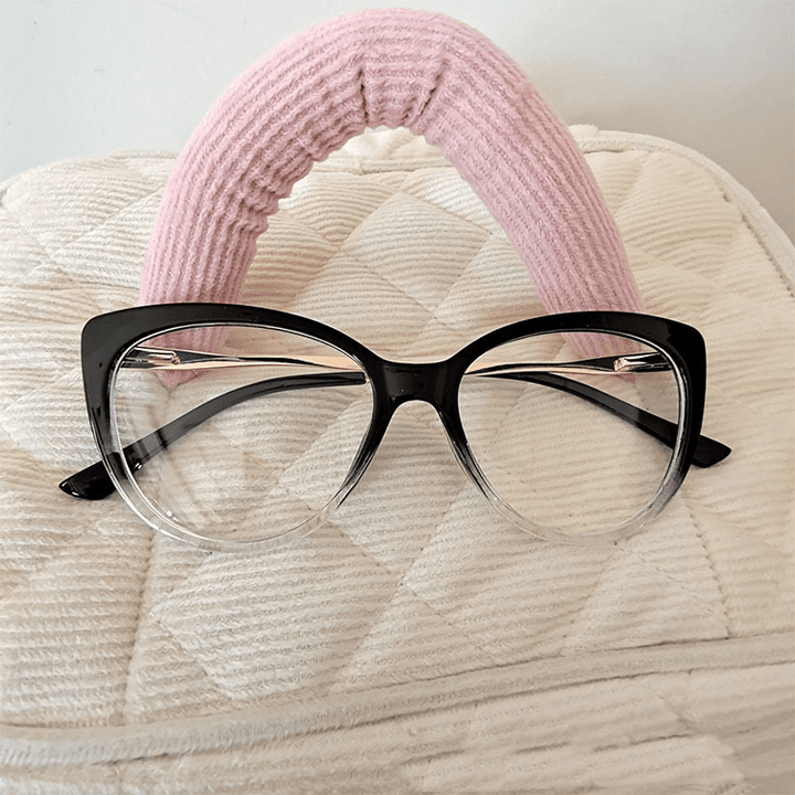 Metal Cross Flat Mirror - Fashionable Butterfly Frame Glasses in Multiple Colors - MRSLM
