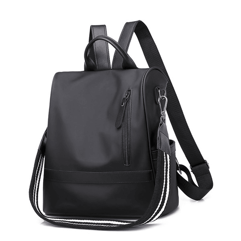 Women Nylon Anti-Theft Travel Backpack Solid Leisure Multi-Function Shoulder Bags - MRSLM