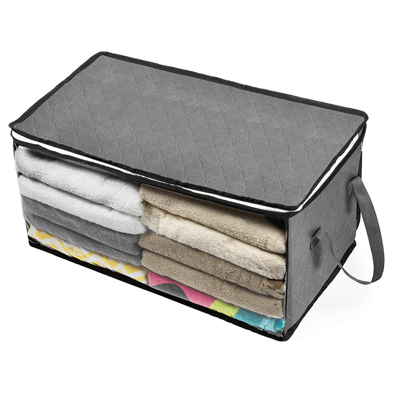 Non-Woven Storage Box Quilt Foldable Storage Bag Closet Clothing Storage Box Dust-Proof Moisture-Proof - MRSLM