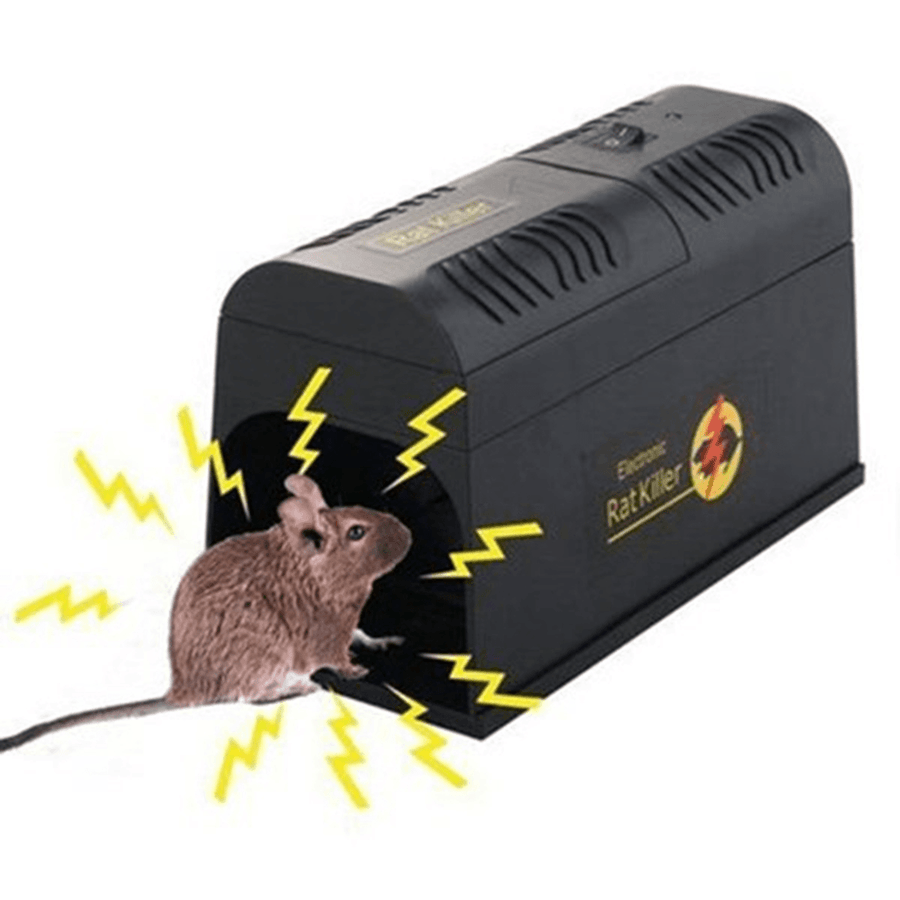 Electronic Rat and Rodent Trap Powfully Kill and Eliminate Rats Mice or Other Similar Rodents Efficiently and Safely - MRSLM