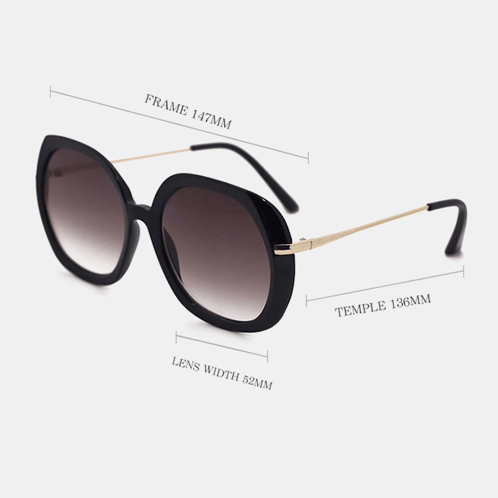 Women Casual Fashion Classical Full Metal Frame round Shape UV Protection Sunglasses - MRSLM
