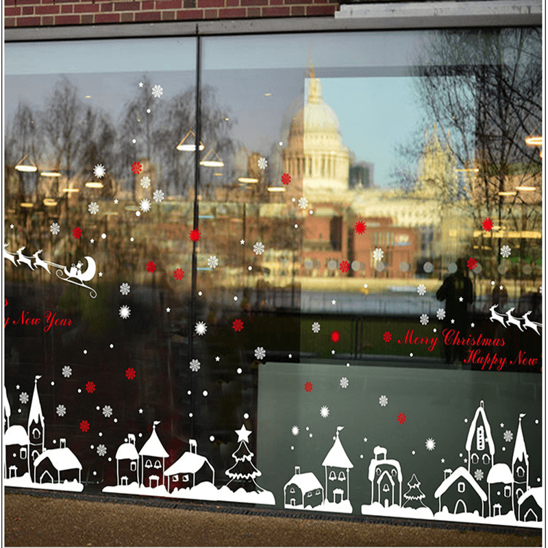 Miico DLX0731 Christmas Sticker Window Wall Stickers Removable for Christmas Decoration - MRSLM