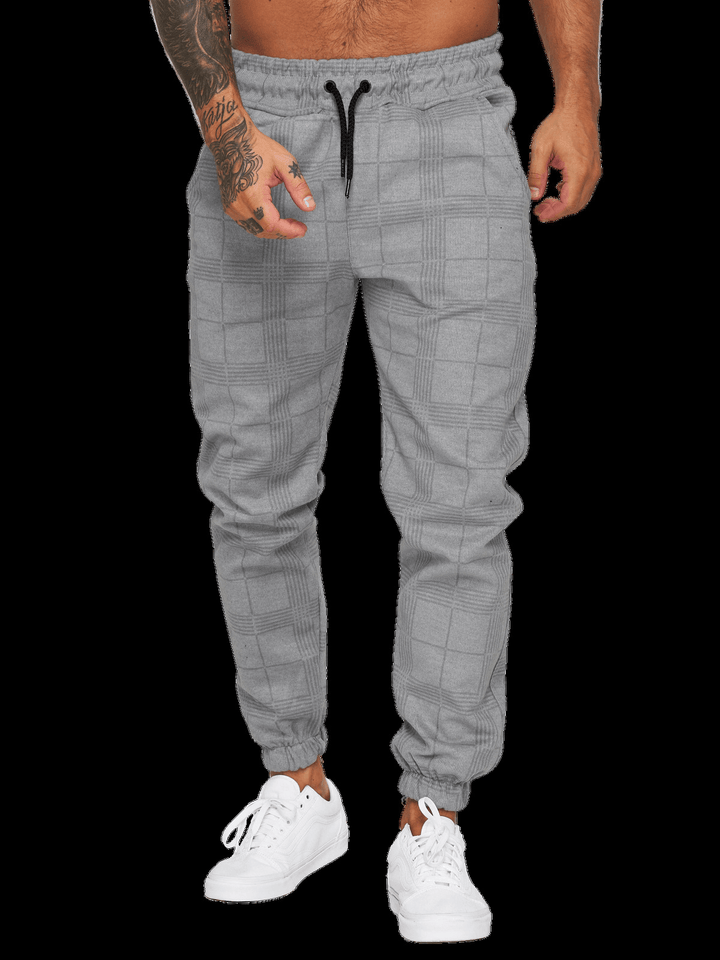 Checkered 3D Digital Print Casual Pants - MRSLM