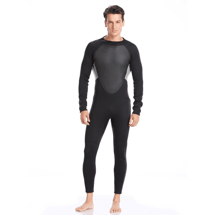 3Mm Men Wetsuits Super Stretch Full Body Diving Suit Adjustable Snorkeling Swimming Long Sleeve - MRSLM