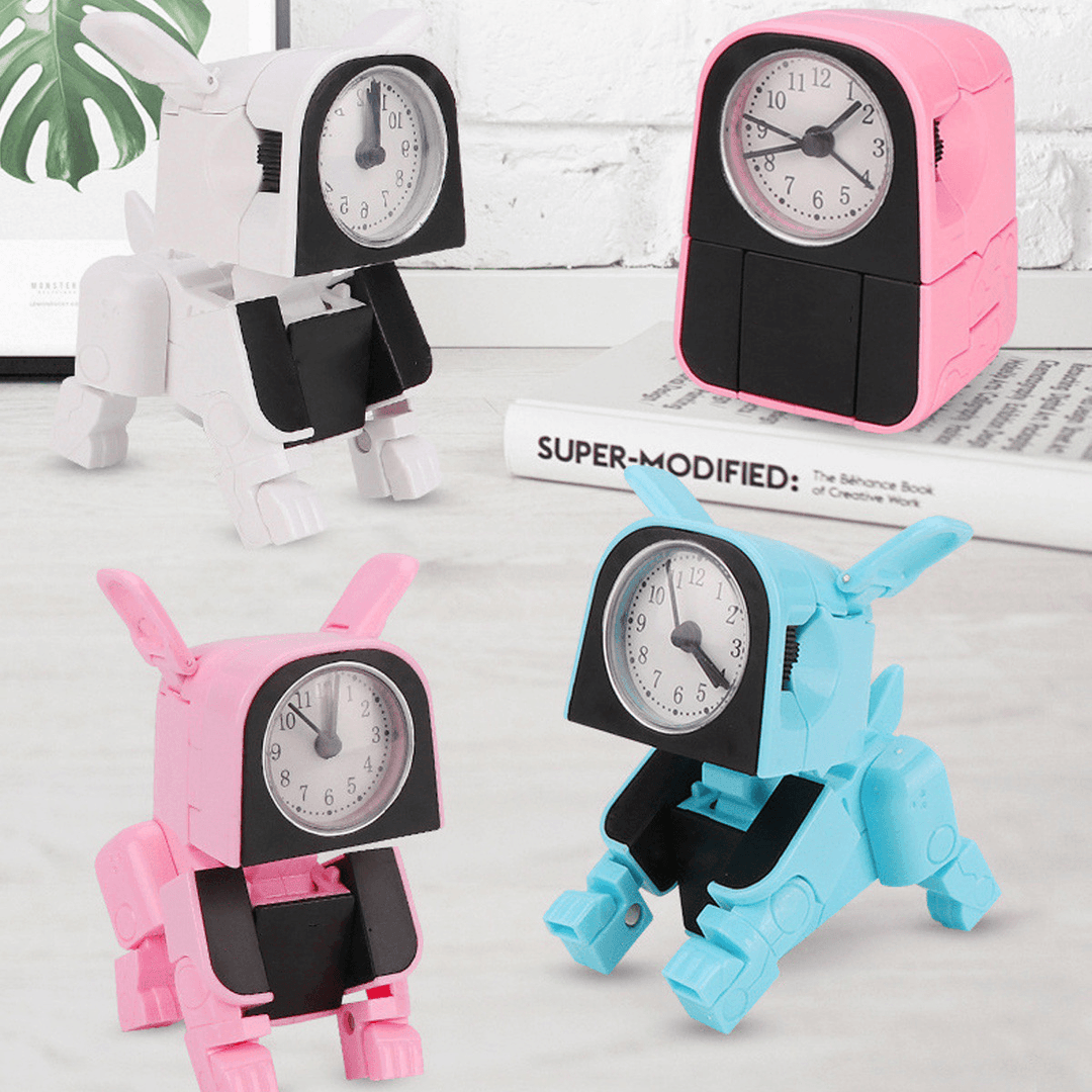 Deformed Puppy Wake up Clock Children'S Alarm Clock Lovely Cartoon Table Clock - MRSLM