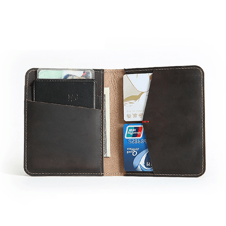 Men Genuine Leather Multi-Function Driver'S License Wallet Holder - MRSLM