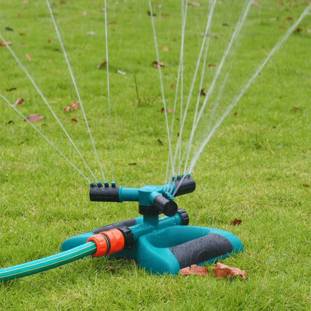 Automatic 360 Degree Rotating Garden Lawn Sprinkler Leak Free W/ Large Area Coverage Adjustable Gardening Watering Irrigation System - MRSLM