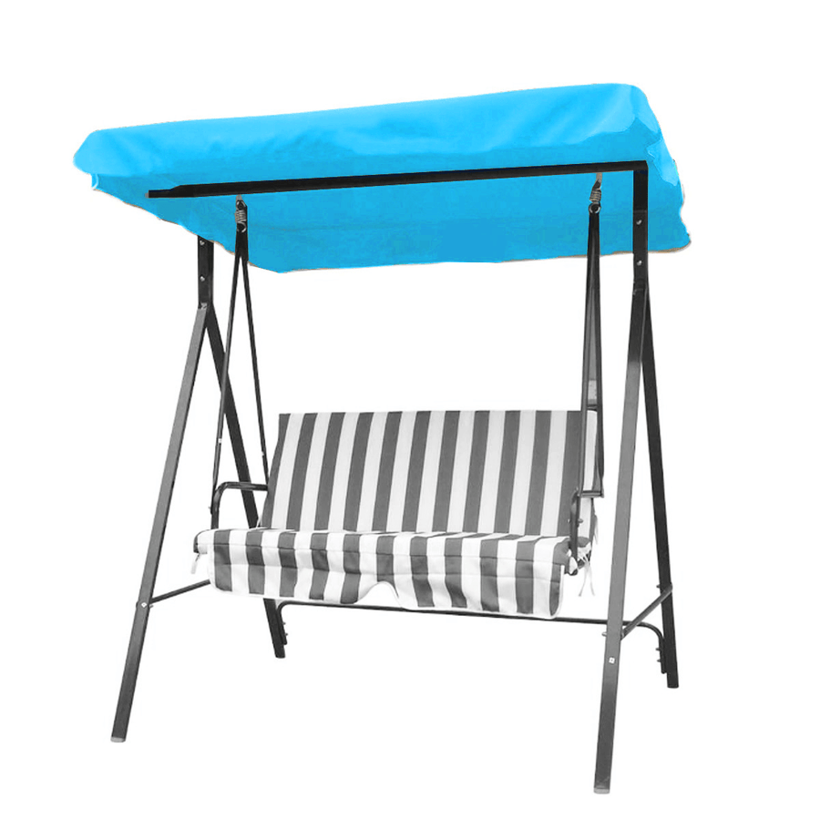 Outdoor 3 Seater Garden Swing Chair Replacement Canopy Spare Fabric Waterproof Cover - MRSLM