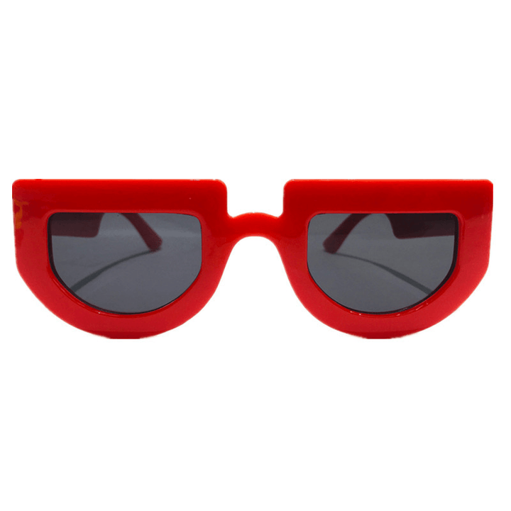 New Glasses European and American Retro Half-Round Sunglasses Women Trendy All-Match Street Sunglasses - MRSLM