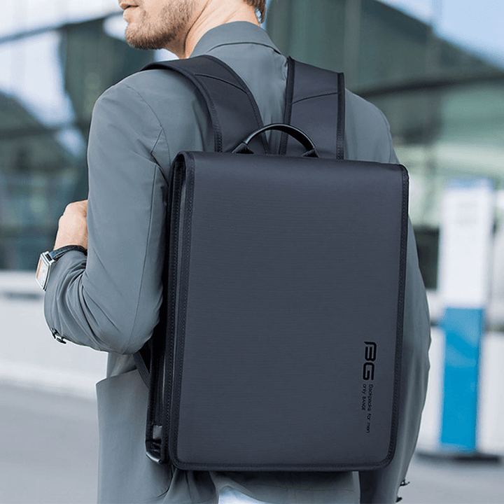 Men Waterproof Large Capacity Business 14 Inch Computer Bag Backpack - MRSLM
