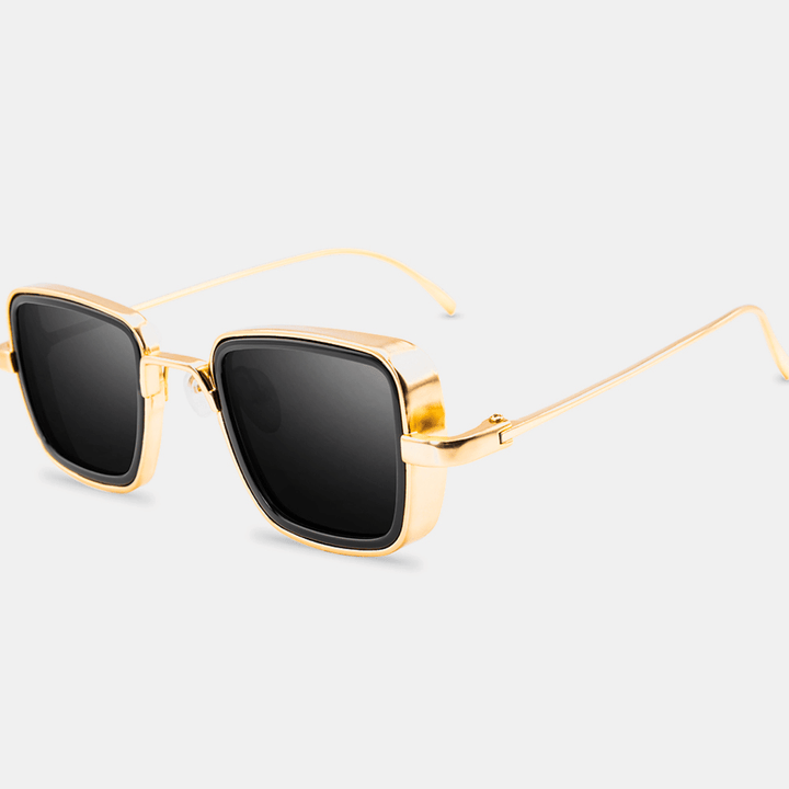 Men Retro Thick Edge Metal Frame Trend Sunglasses Driving Outdoor Sunglasses - MRSLM