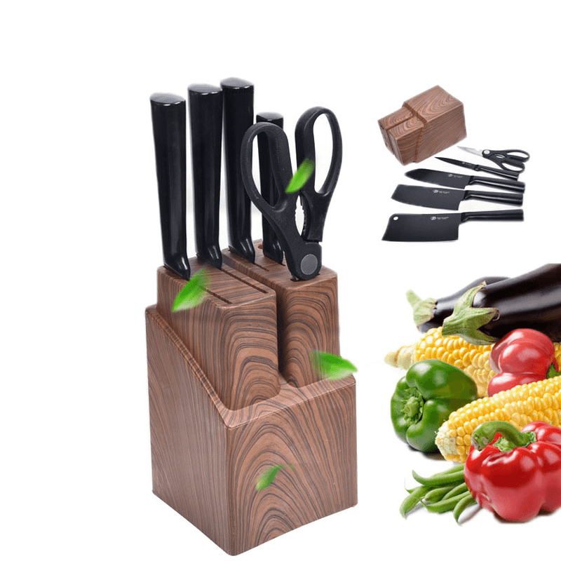 Stainless Steel Knife Set of Kitchen Knives Gift Chef Knives 6 Piece Meat Fruit Vegetable Anti-S - MRSLM