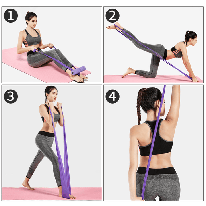 1.5M Anti-Slip Yoga Stretch Elastic Strap Pilates Resistance Band Home Fitness Gym Exercise Tools - MRSLM