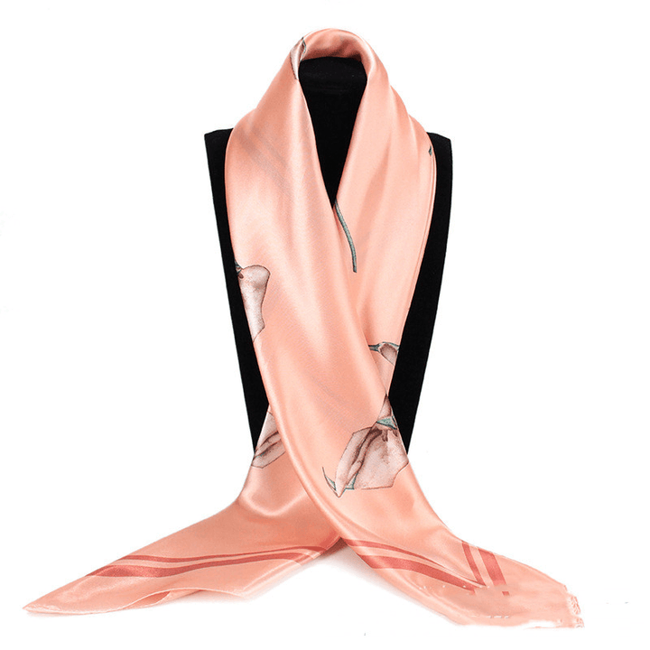 Silk Scarf Women 90X90Cm Silk Large Square Scarf - MRSLM