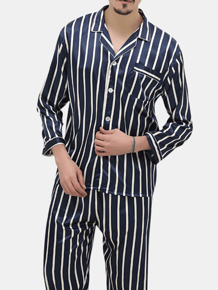 Stripes Printing Pajamas Sets - MRSLM